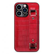 A-One Brand - iPhone 14 Pro Skal Korthållare Crocodile - Röd
