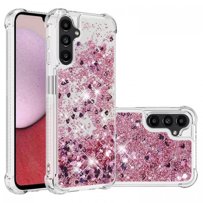 A-One Brand - Galaxy A14 5G/4G Mobilskal YB Quicksand Glitter TPU - Rosa Guld