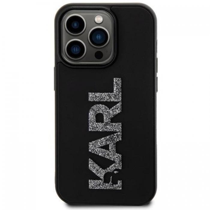 KARL LAGERFELD - Karl Lagerfeld iPhone 15 Pro Mobilskal 3D Glitter Logo - Svart