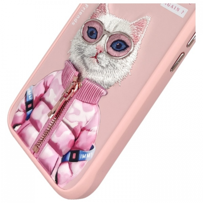 NIMMY - Nimmy iPhone 16 Mobilskal Cool & Cute 2.0 Cat - Rosa