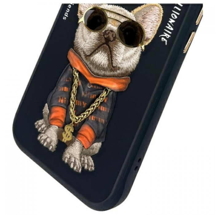 NIMMY - Nimmy iPhone 15 Mobilskal Glasses Cool Dog - Svart