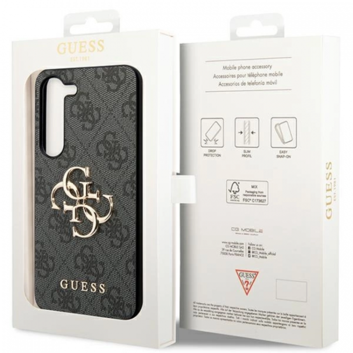 Guess - Guess Galaxy A55 5G Mobilskal Big Metall Logo - Svart