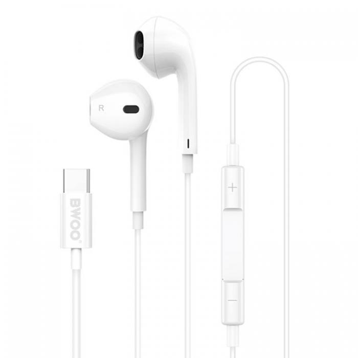 BWOO - BWOO In-Ear Trdbundna Hrlurar USB-C Digital - Vit