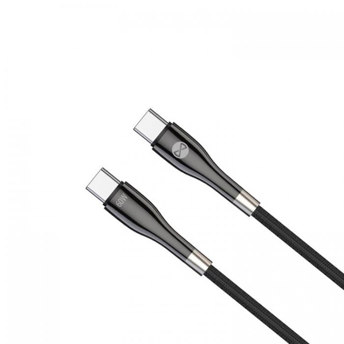 Forever - Forever Sleek USB-C till USB-C kabel 1m 60W - Svart