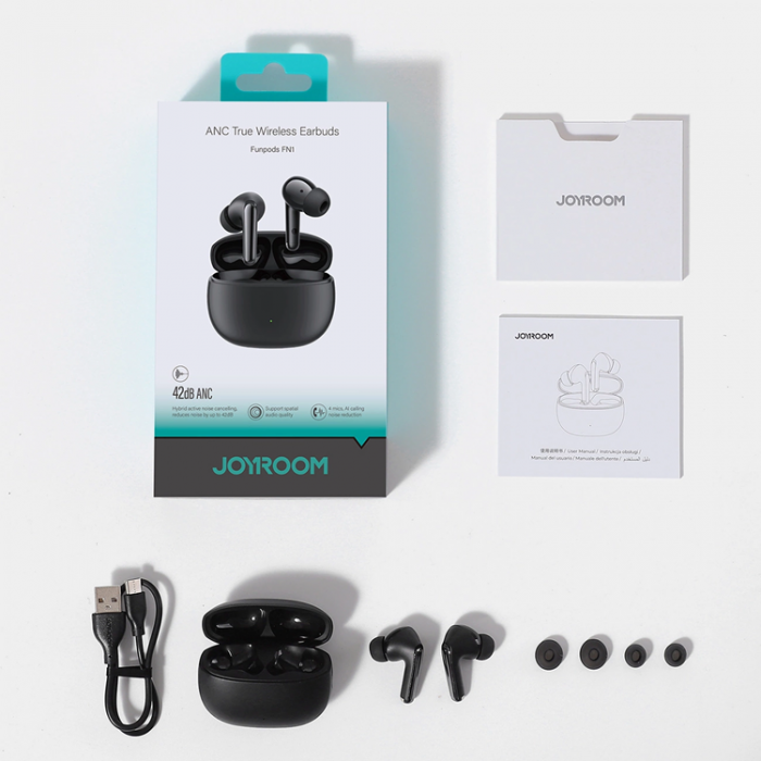 Joyroom - Joyroom TWS In-Ear Hrlurar Bluetooth 5.4 ANC ENC - Svart