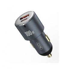 XO - XO Billaddare 1x USB 1x USB-C 100W CC47 - Mörkgrå