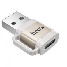 Hoco - Hoco Adapter OTG USB-A Till USB-C 3A UA31D - Grå