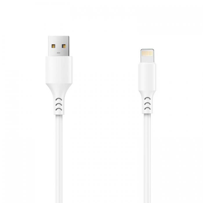 Setty - Setty Vggladdare USB med Lightning Kabel 1m 2.4A - Vit