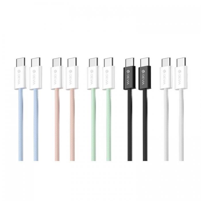 Devia - Devia USB-C Till USB-C 60W Kabel 3A 1m Smart EC325 PD - Svart