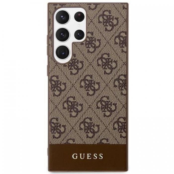 Guess - Guess Galaxy S24 Ultra Mobilskal Stripe Collection - Brun