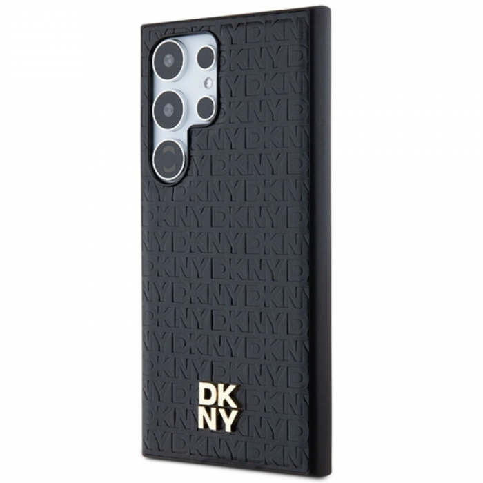 DKNY - DKNY Galaxy S24 Ultra Mobilskal Magsafe Lder Pattern Metal Logo