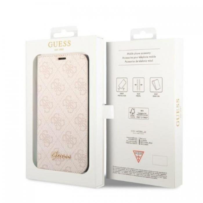 Guess - GUESS iPhone 14 Plnboksfodral Vintage Gold Logo - Rosa