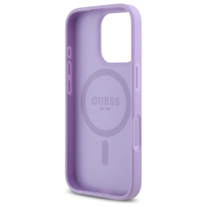 Guess - Guess iPhone 16 Pro Max Mobilskal MagSafe Saffiano - Lila