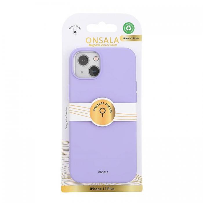 Onsala - Onsala iPhone 15 Plus Mobilskal MagSafe Silikon - Lila