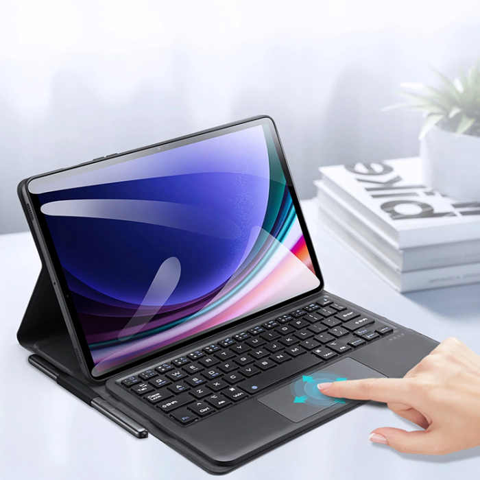 Dux Ducis - Dux Ducis Galaxy Tab S9 Plus/FE Plus English Keyboard Skal TK Series - Svart