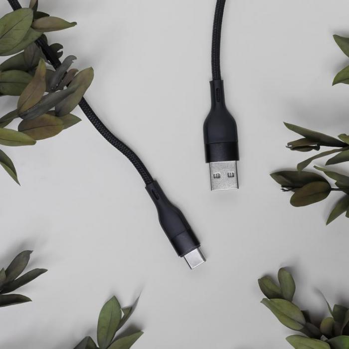 Maxlife - Maxlife USB-C till USB-A kabel 1m 3A MXUC-07 - Svart