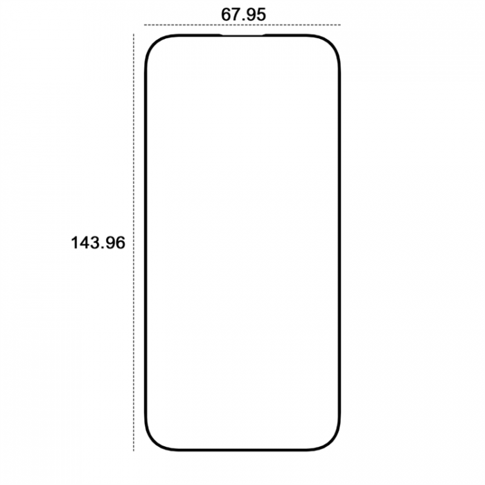 Etteri - Etteri iPhone 14 Pro Hrdat Glas Skrmskydd 9D - Svart