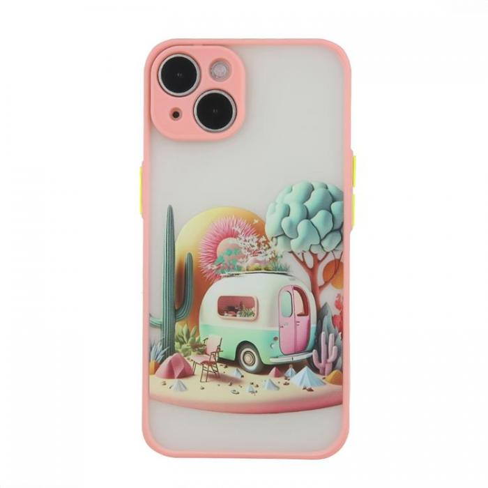 OEM - iPhone 15 Pro Mobilskal Ultra Trendy Travel - Rosa