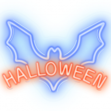 Neolia - Neolia LED Neon PLEXI HALLOWEEN NNE17 - Blå/Röd