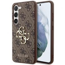 Guess - Guess Galaxy S24 Mobilskal Big Metall Logo - Brun