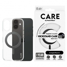 PanzerGlass - CARE By PanzerGlass iPhone 16 Mobilskal MagSafe Kickstand - Svart