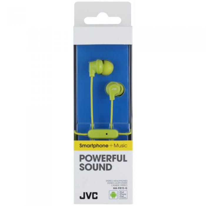 JVC - JVC Hrlur FR15 In-Ear Remote Mic Grn