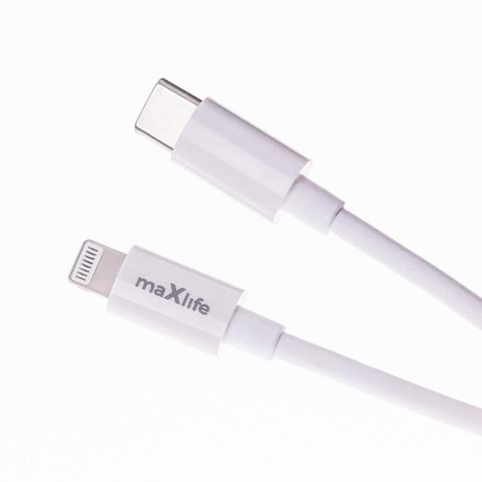 Maxlife - Maxlife Vggladdare USB/USB-C 20W med Lightning Kabel PD QC