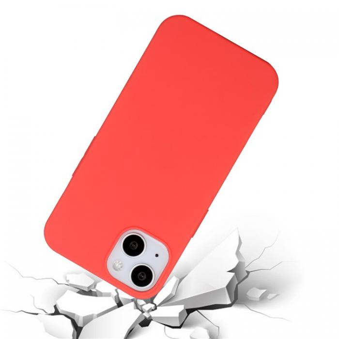 A-One Brand - iPhone 15 Plus Mobilskal TPU Matte Slim-Fit - Rd