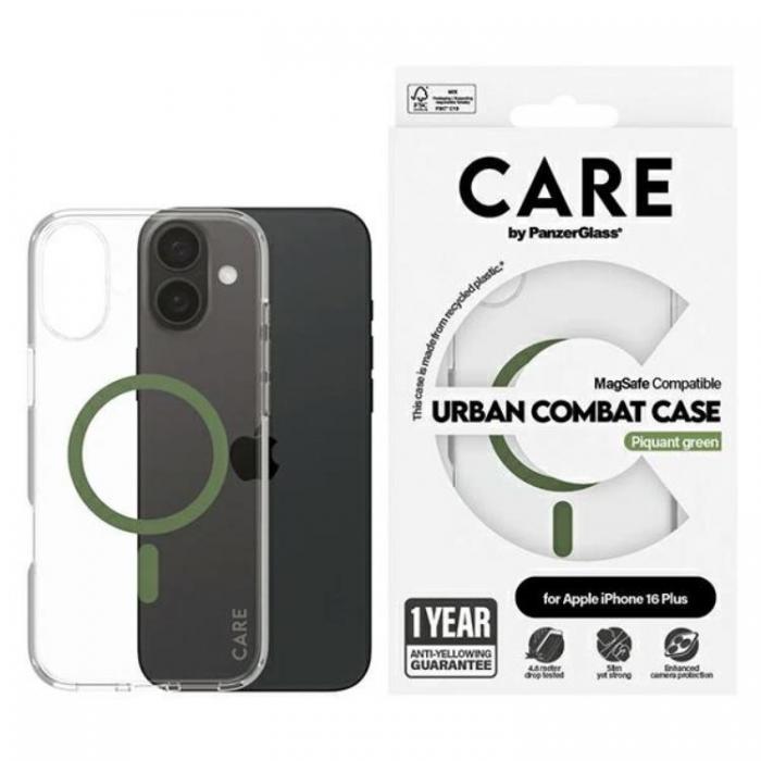 PanzerGlass - CARE By PanzerGlass iPhone 16 Plus Mobilskal MagSafe - Grn