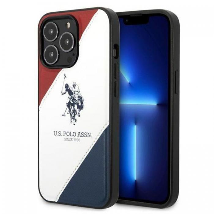 US Polo - US Polo iPhone 14 Pro Max Skal Tricolor Embossed - Vit