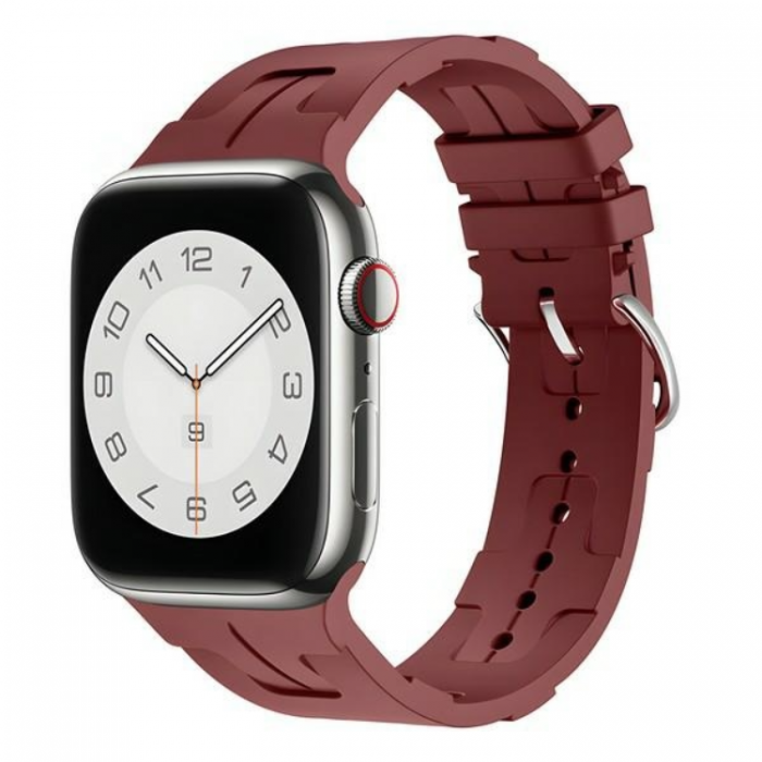 Beline - Beline Apple Watch (38/40/41mm) Armband Silikon Ultra- Maroon