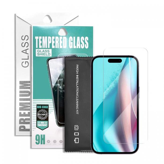 A-One Brand - iPhone 16 Pro Hrdat Glas Skrmskydd 2.5D Premium - Clear