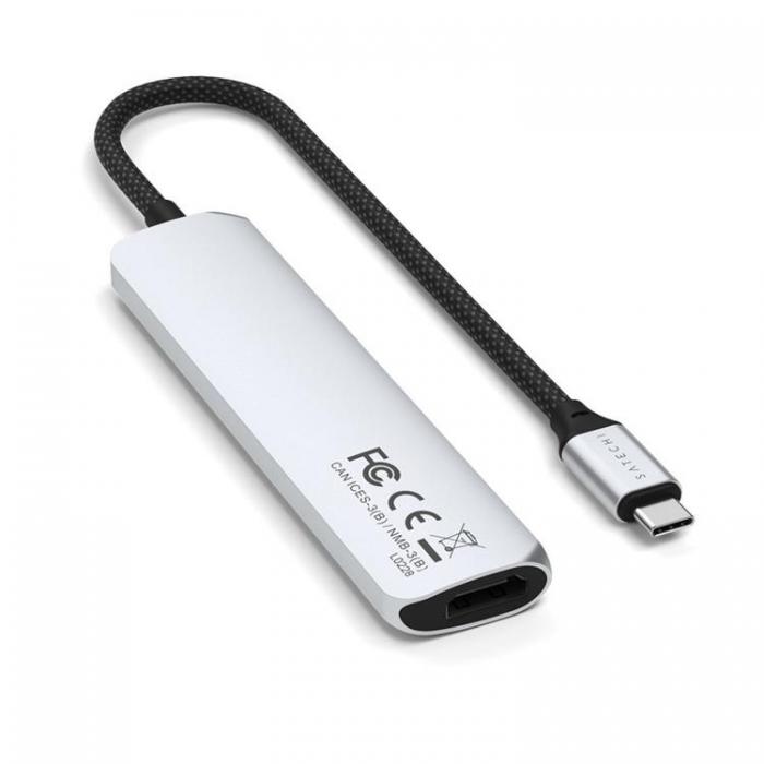 Satechi - Satechi 6-i-1 HUBB USB-C Slim Multiport Adapter - Silver