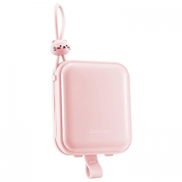 Joyroom - Joyroom Powerbank 10000mAh 22.5W Cutie Series Stativ - Rosa