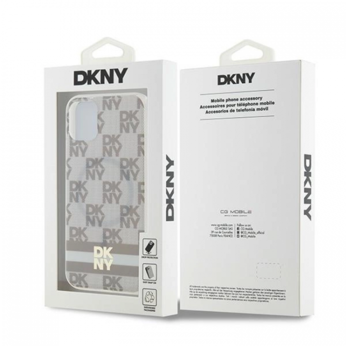 DKNY - DKNY iPhone 11/XR Mobilskal Magsafe IML Checkered Mono