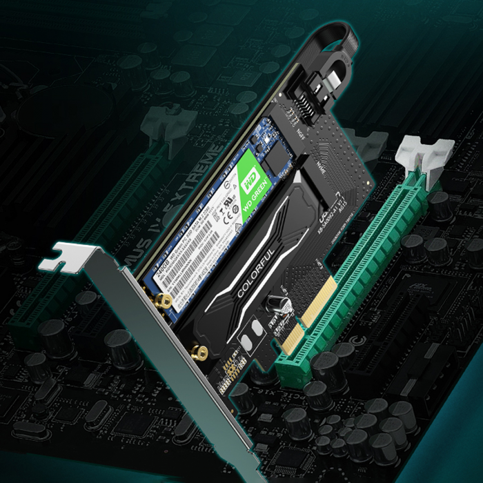 Ugreen - Ugreen Expansionskort Adapter PCIe 3.0x4 to SSD - Svart