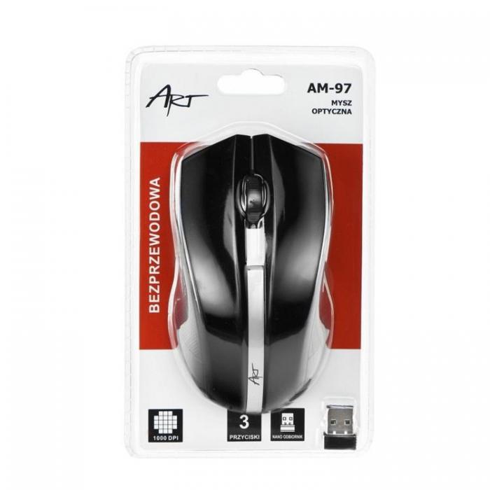 Art - Art trdls Mus USB AM-97 Optisk - Svart