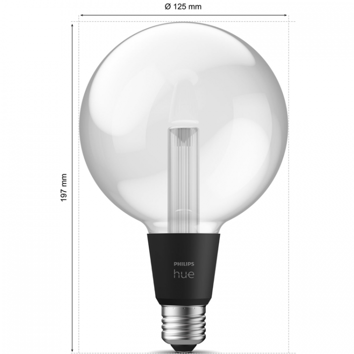 Philips - Philips Hue Lightguide Globe Large 125mm E27 White and Color Ambiance