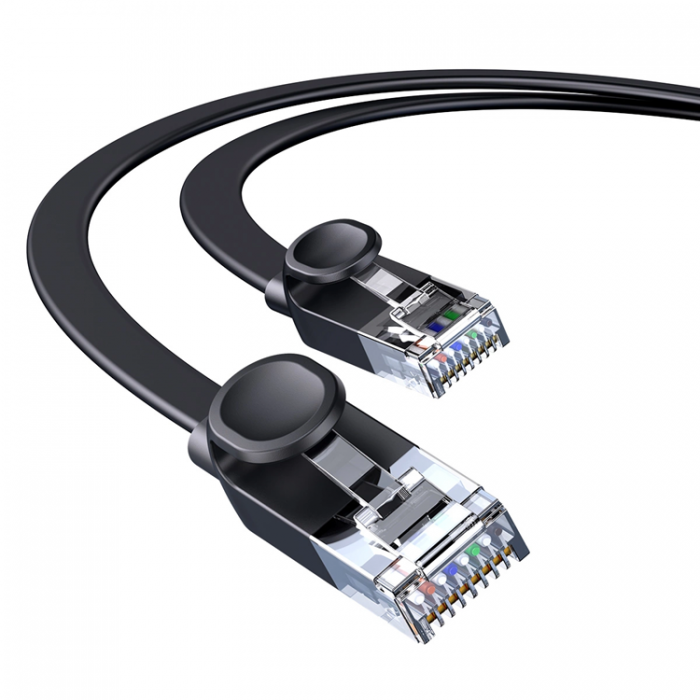 BASEUS - Baseus Ntverk Kabel RJ45 2m 1000Mbps Flat - Svart