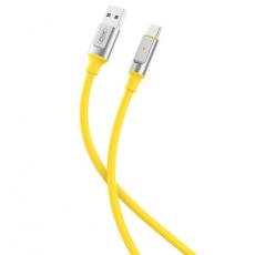 XO - XO USB-A Till USB-C Kabel 1m 6A NB251 - Gul