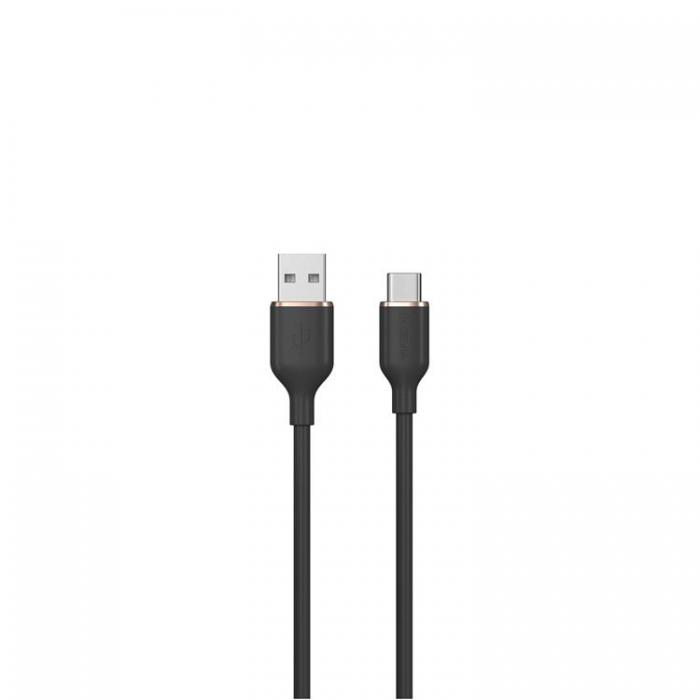 Devia - Devia USB Till USB-C 20W 1.2m Kabel 2.4A Jelly EC629 - Svart