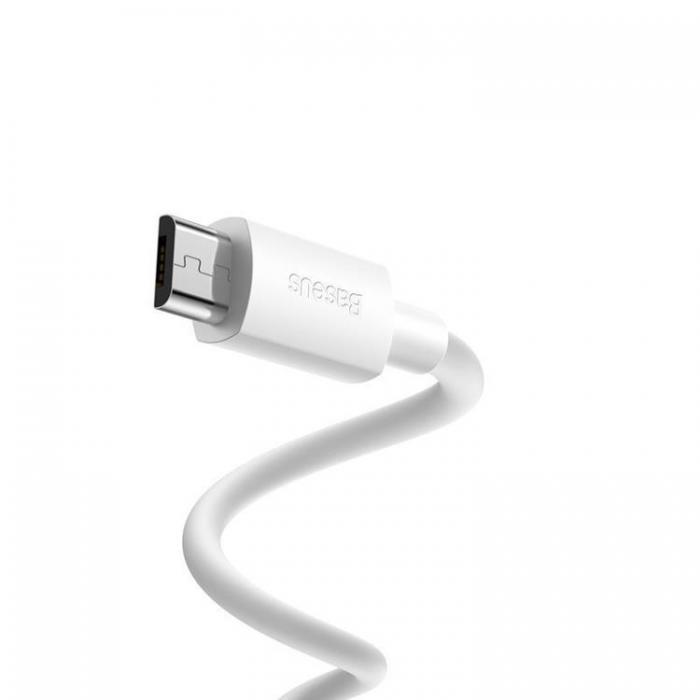 BASEUS - Baseus USB Till MicroUSB 1.5m Kabel 2.1A Simple Wisdom 2 pcs