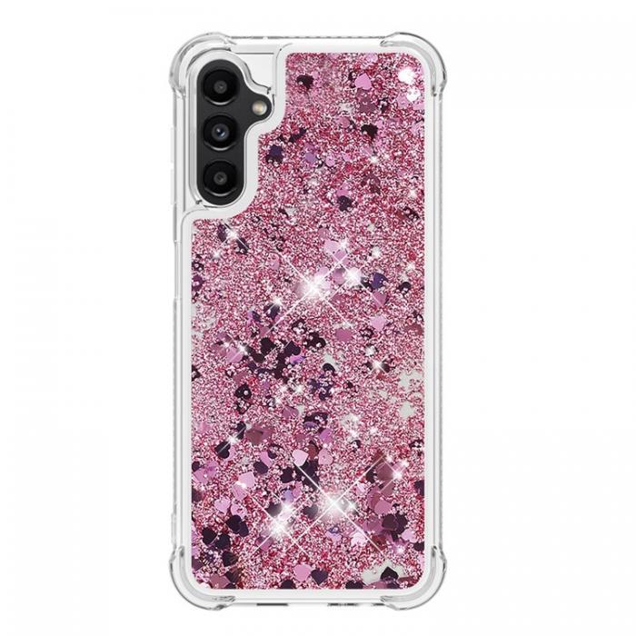 A-One Brand - Galaxy A14 5G/4G Mobilskal YB Quicksand Glitter TPU - Rosa Guld