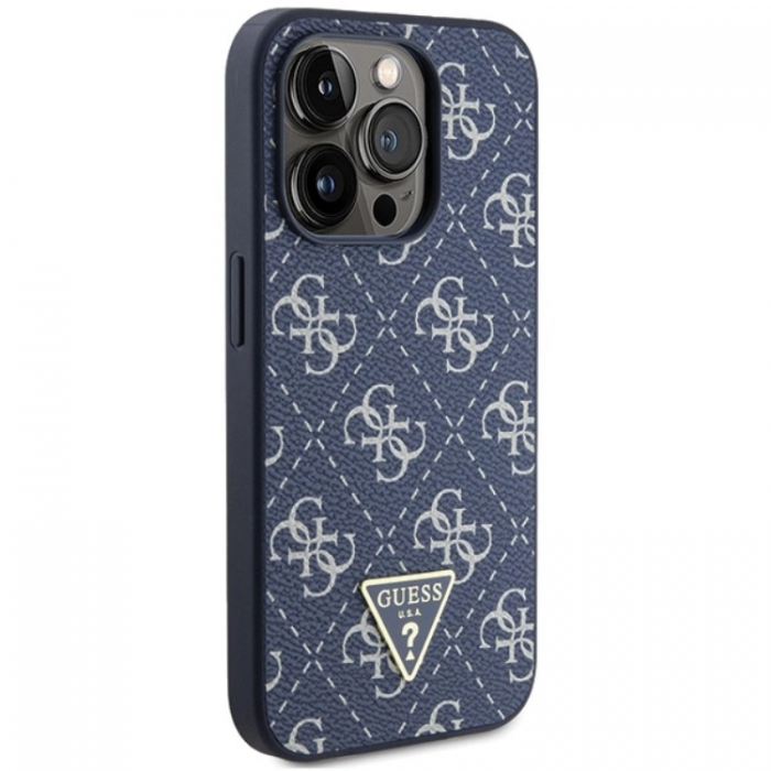 Guess - Guess iPhone 15 Pro Max Mobilskal Triangle Metall Logo - Bl