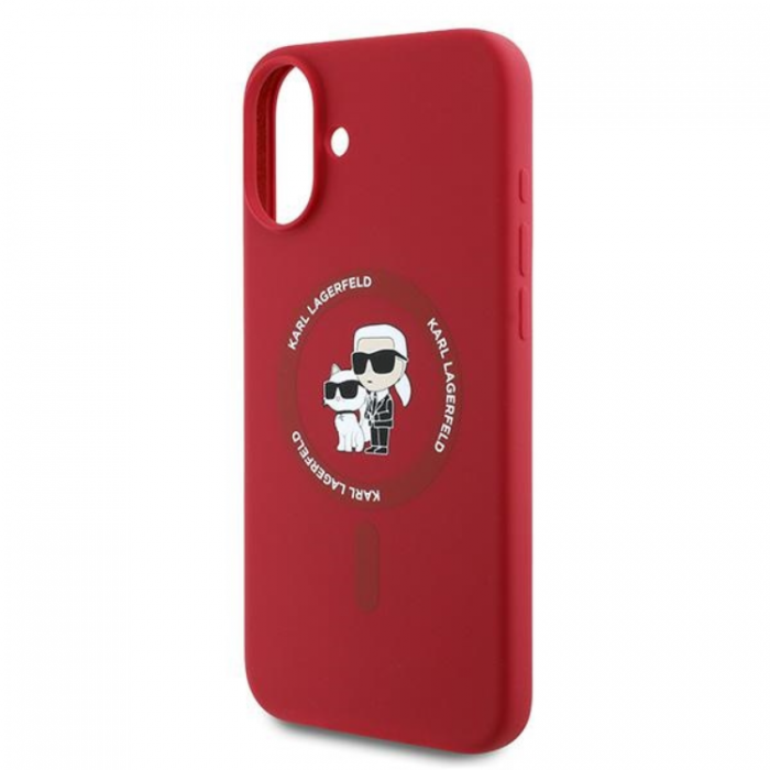 KARL LAGERFELD - KARL LAGERFELD iPhone 16 Plus Mobilskal Magsafe Silikon Heads Ring