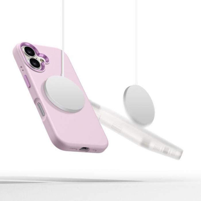 Tech-Protect - Tech-Protect iPhone 16 Mobilskal Magsafe Pure Silikon - Rosa Pearl