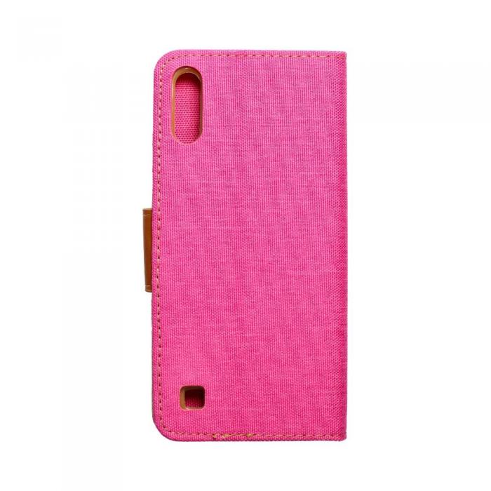 OEM - Galaxy A10 Plnboksfodral Canvas Nylon - Rosa