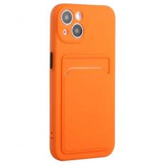 Taltech - iPhone 15 Mobilskal Korthållare TPU - Orange