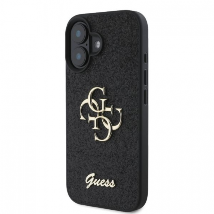 Guess - Guess iPhone 16 Mobilskal Fixed Glitter Big 4G - Svart