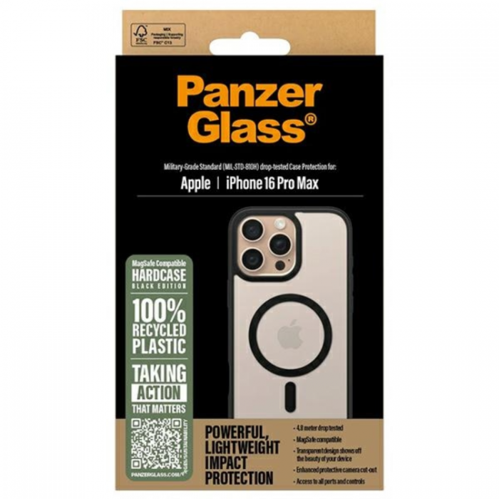 PanzerGlass - PanzerGlass iPhone 16 Pro Max Mobilskal Magsafe Hard - Svart